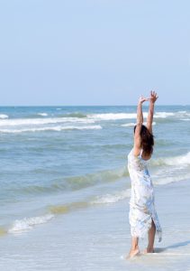 Woman at the sea